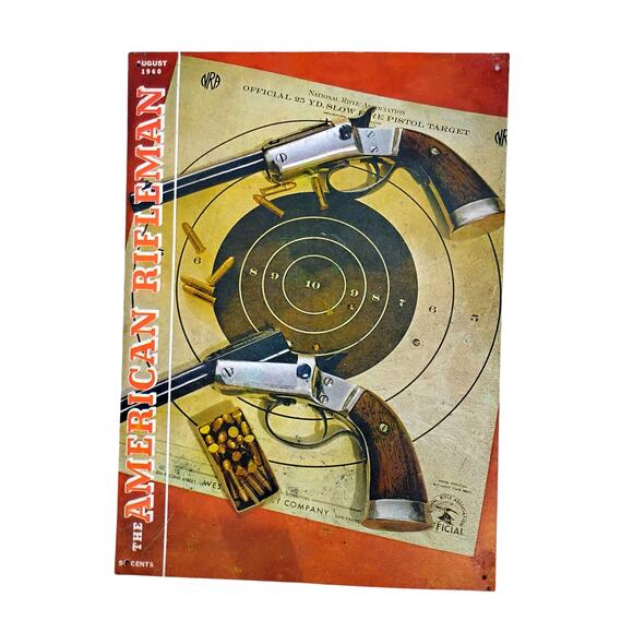 🧨 Original American Rifleman Metal Sign 🔫 NRA Stevens USA - Picture 2 of 14